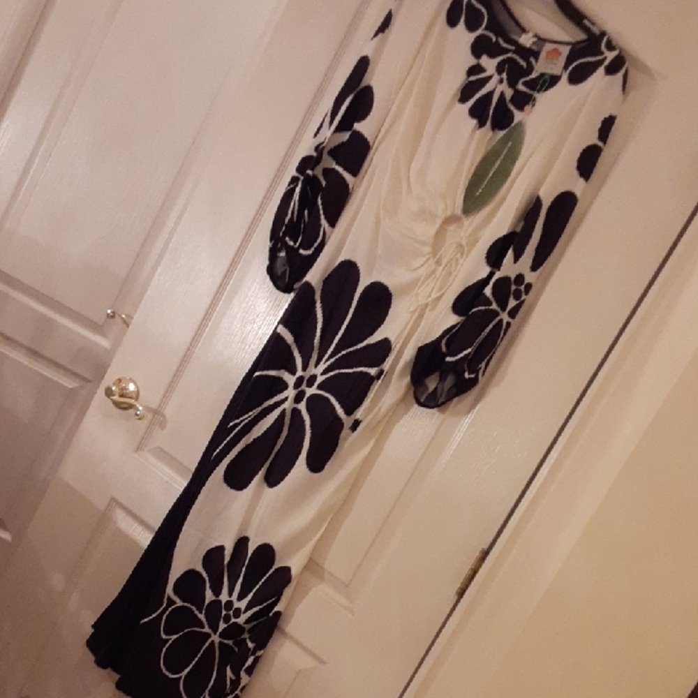 FARM Rio Cream Maxi Dress with Black Floral Print